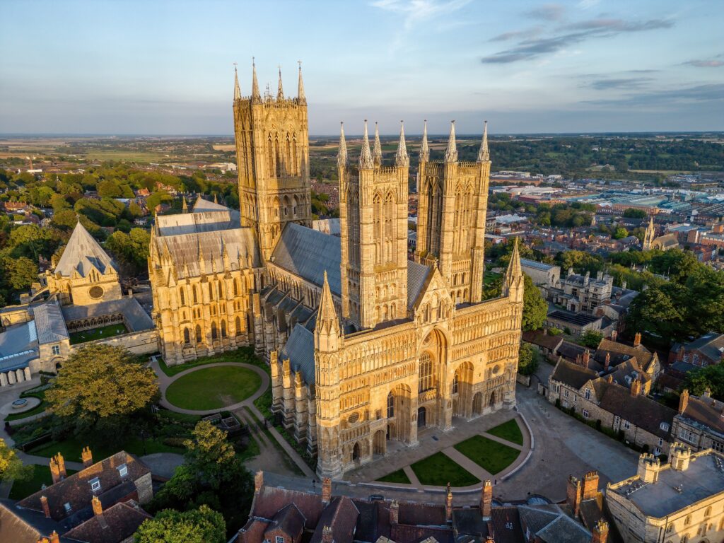 Visit Lincoln, UK: The Best of Britain's History and Heritage 5 Lincoln Cathedral from the air