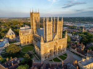 Lincoln Cathedral from the air